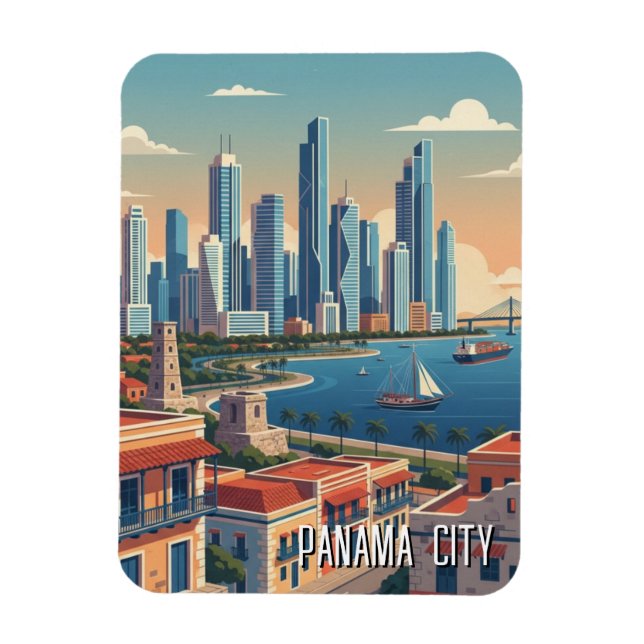 Panama City Travel Magnet (Vertical)