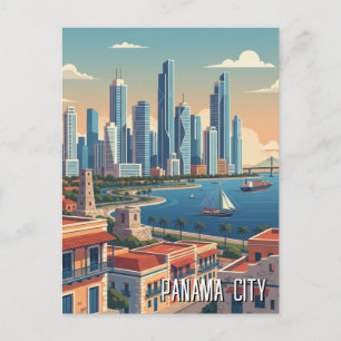 Panama City Travel Postcard