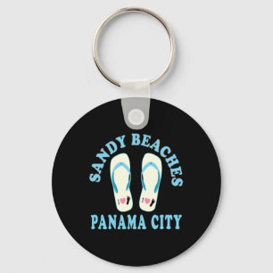 Panama City Vacation Sandy Beaches I Heart Flip Fl Key Ring