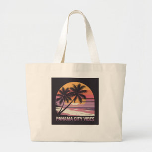 Panama City Vibes Large Tote Bag