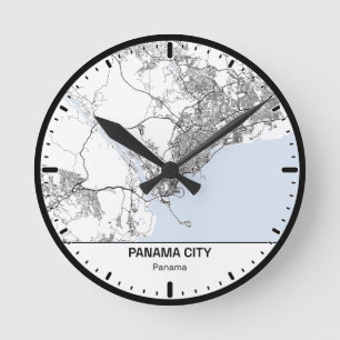 Panama Clock City Line Art