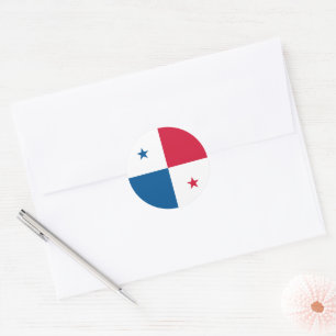 Panama flag classic round sticker