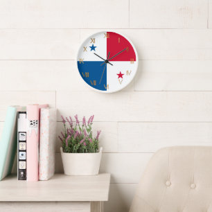 Panama flag clock