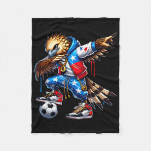 Panama Harpy Eagle Dabbing Soccer Urbyn Streetwear Fleece Blanket