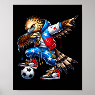 Panama Harpy Eagle Dabbing Soccer Urbyn Streetwear Poster