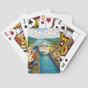Panama Illustration Travel Art Vintage Playing Cards