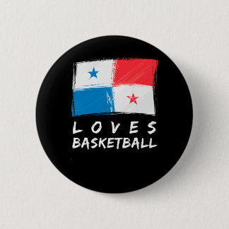 Panama Loves Basketball 6 Cm Round Badge
