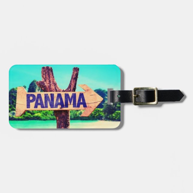 Panama Luggage Tag (Front Horizontal)