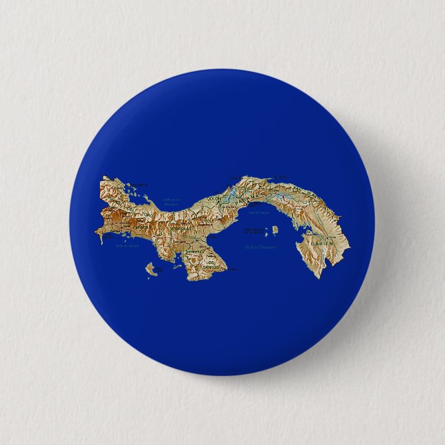 Panama Map Button (Front)