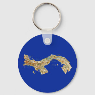 Panama Map Keychain