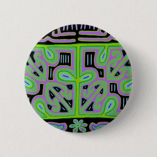 Panama Mola Music Box 6 Cm Round Badge