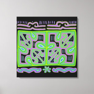 Panama Mola Music Box Canvas Print
