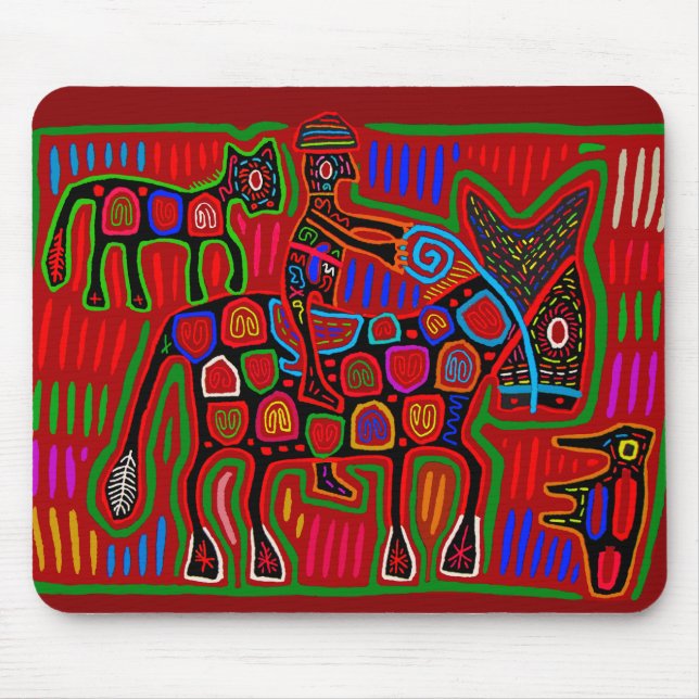 Panama Mola - Save a Horse Ride a Cowboy Mouse Pad (Front)