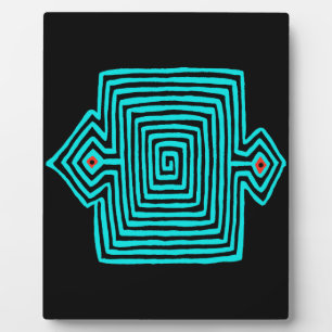 Panama Mola Tortoise - Blue Black Plaque