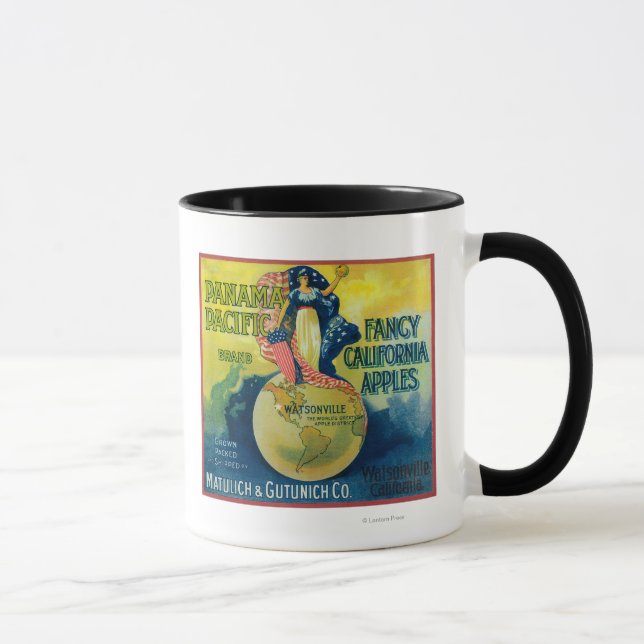 Panama Pacific Apple Crate Label Mug (Right)