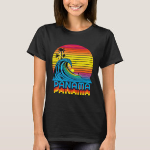 Panama Retro Throwback Surf & Beach Souvenir T-Shirt