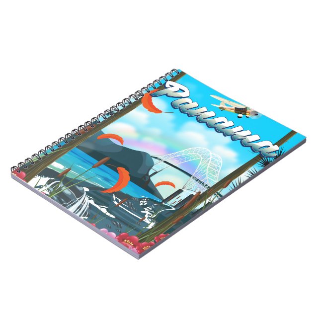 Panama River vacation print Spiral Notebook (Left Side)