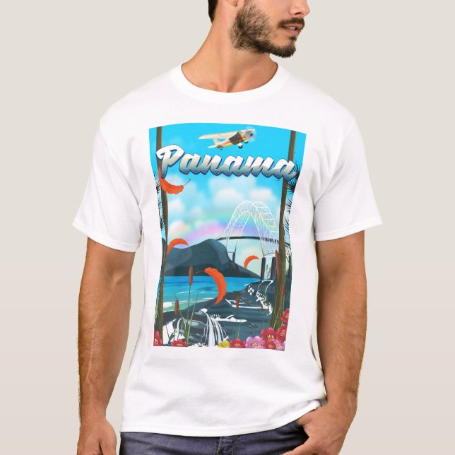Panama River vacation print T-Shirt (Front)