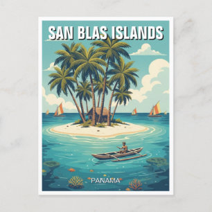 Panama San Blas Islands Travel Postcard
