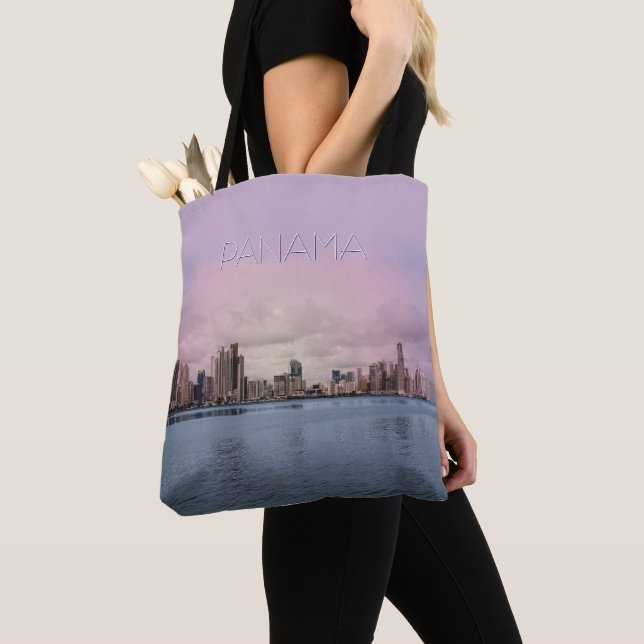 Panama Skyline Tote Bag (Close Up)