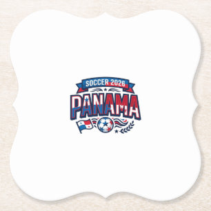 Panama Soccer 2026 Soccer Bold Country Typography  Paper Coaster