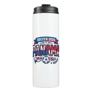 Panama Soccer 2026 Soccer Bold Country Typography Thermal Tumbler