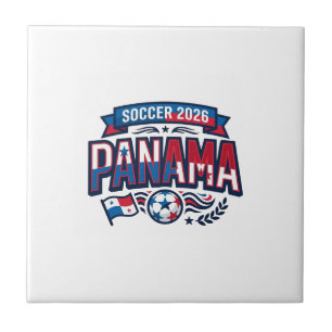 Panama Soccer 2026 Soccer Bold Country Typography  Tile