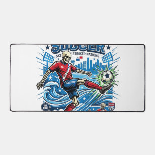 Panama Soccer Skeleton Striker Nations Poster Styl Desk Mat