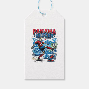 Panama Soccer Skeleton Striker Nations Poster Styl Gift Tags