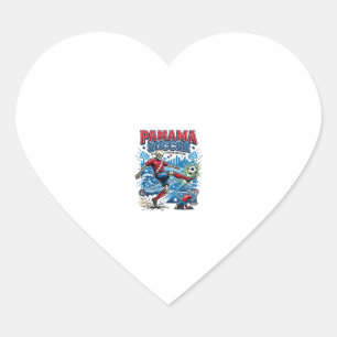 Panama Soccer Skeleton Striker Nations Poster Styl Heart Sticker