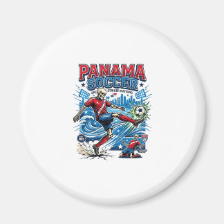 Panama Soccer Skeleton Striker Nations Poster Styl Magnet