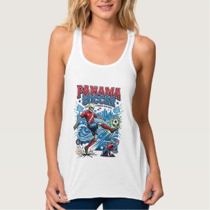 Panama Soccer Skeleton Striker Nations Poster Styl Singlet
