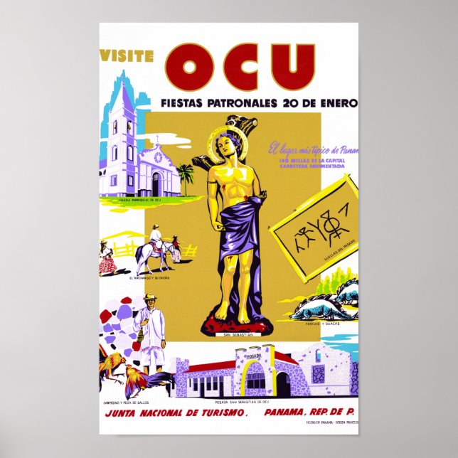 Panama Vintage Poster Restored (Front)