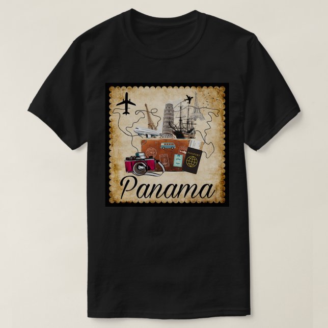 Panama World Travel Souvenir Travel Destination Tr T-Shirt (Design Front)