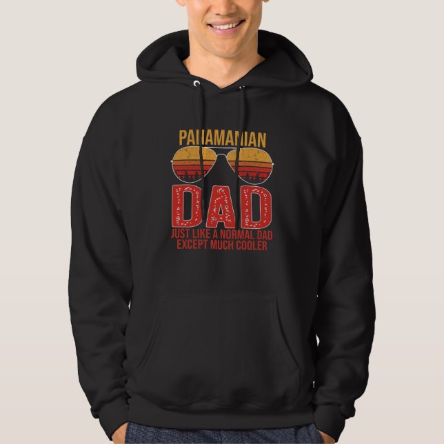 Panamanian Dad Retro Sunglasses Panama Father's Da Hoodie (Front)