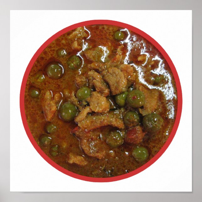 Panang Thai Curry [พะแนง] ... Thailand Street Food Poster (Front)