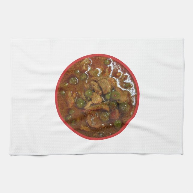 Panang Thai Curry [พะแนง] ... Thailand Street Food Tea Towel (Horizontal)