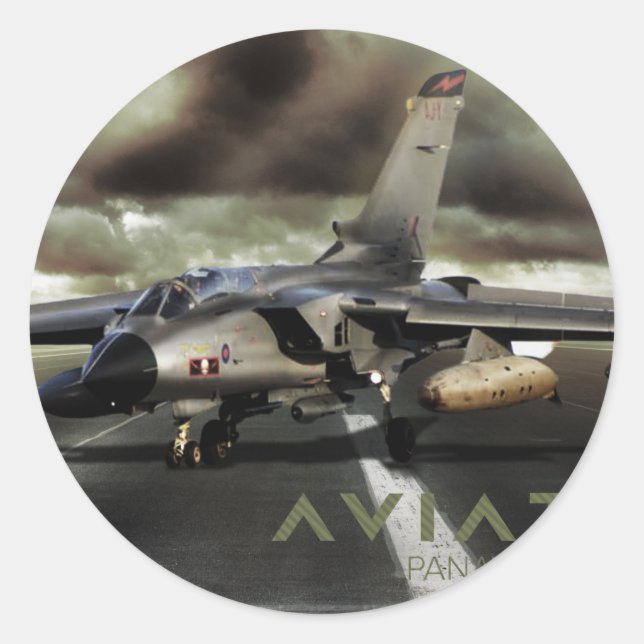 Panavia Tornado Jet Fighter Classic Round Sticker (Front)