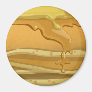 Pancake and maple syrup cute magnet