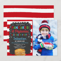 Pancake And Pyjamas Birthday Invitation PJ's Party