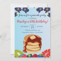 Pancake Birthday Invitation