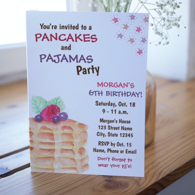 Pancake Birthday Invitation (Creator Uploaded)