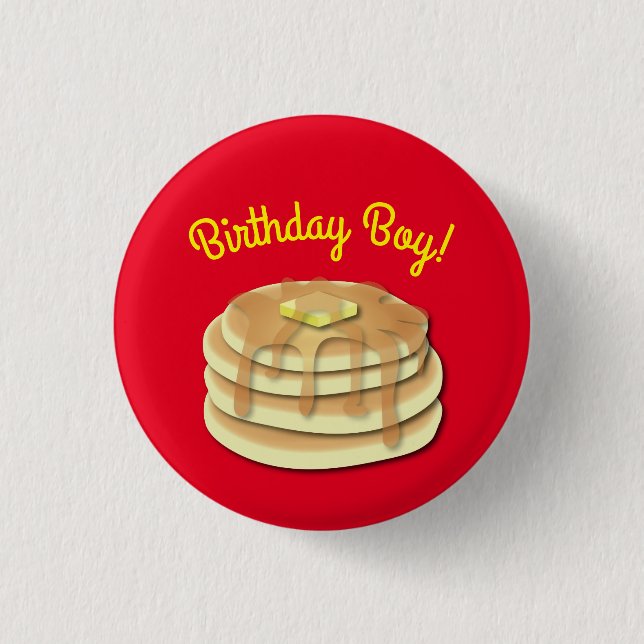 Pancake Birthday Party 3 Cm Round Badge (Front)