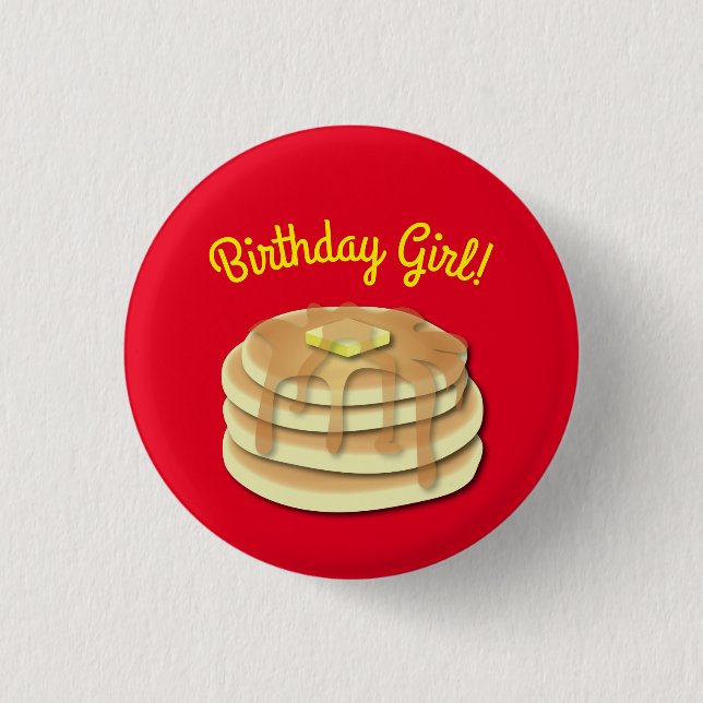 Pancake Birthday Party 3 Cm Round Badge (Front)