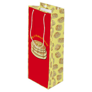 Pancake Birthday Party Flapjack Cute Kids Wine Gift Bag