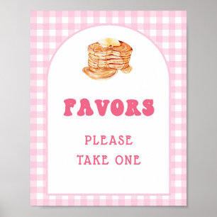 Pancake Breakfast 1st Birthday Favours Sign