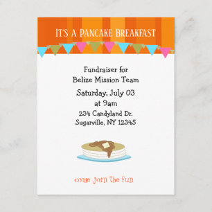Pancake Breakfast Fundraiser Invitation
