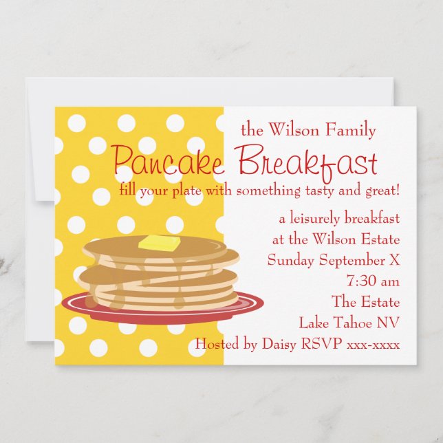 Pancake Breakfast Invitation (Front)