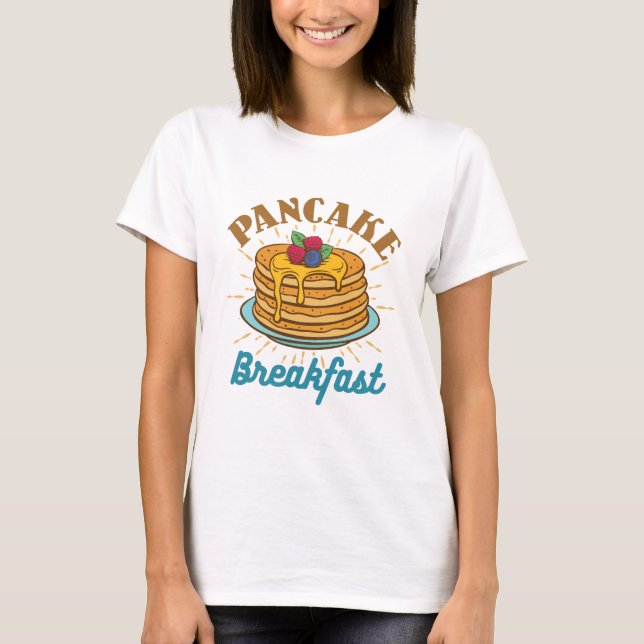 Pancake Breakfast Vintage Pancakes Lover T-Shirt (Front)