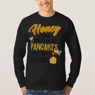 Pancake Brunch Breakfast Honey Sweet Bee Beekeeper T-Shirt